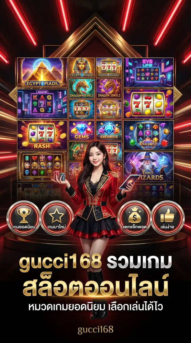 gucci168 รวมเกม สล็อตออนไลน์ และหมวดเกมยอดนิยม เลือกเล่นได้ไว